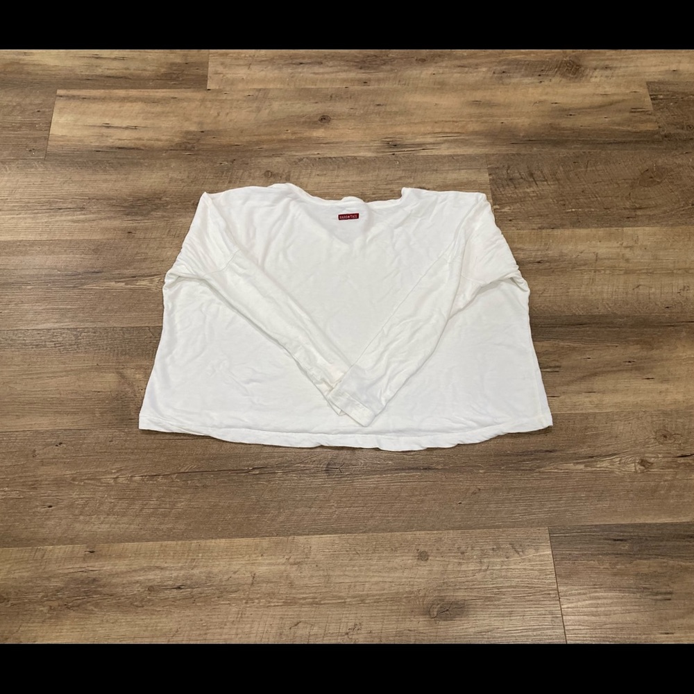 Hard Tail L/s Crop Top Size Small White